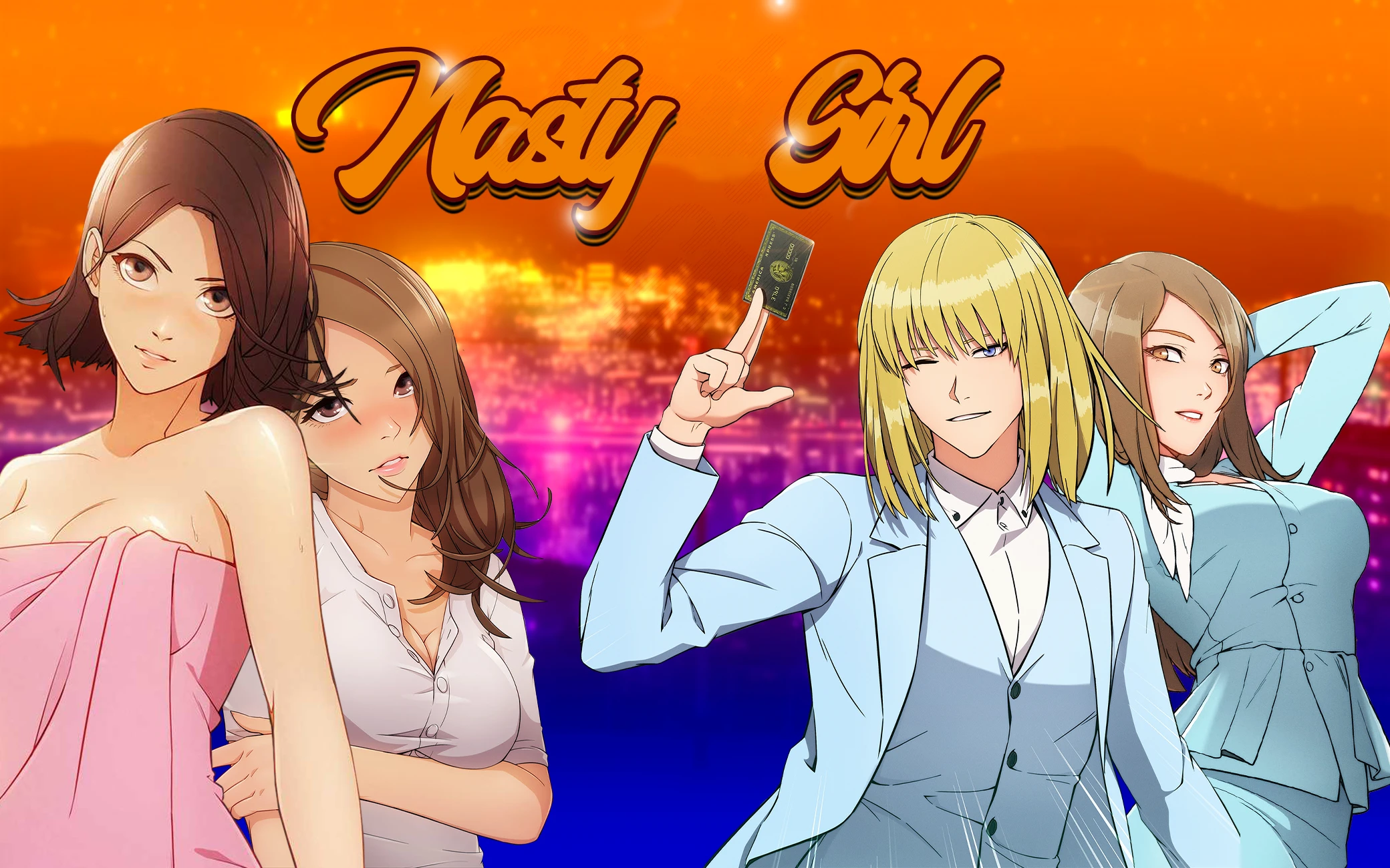 Nasty Girl Comic - Tangled Romance and Rivalry | HoneyToon cover