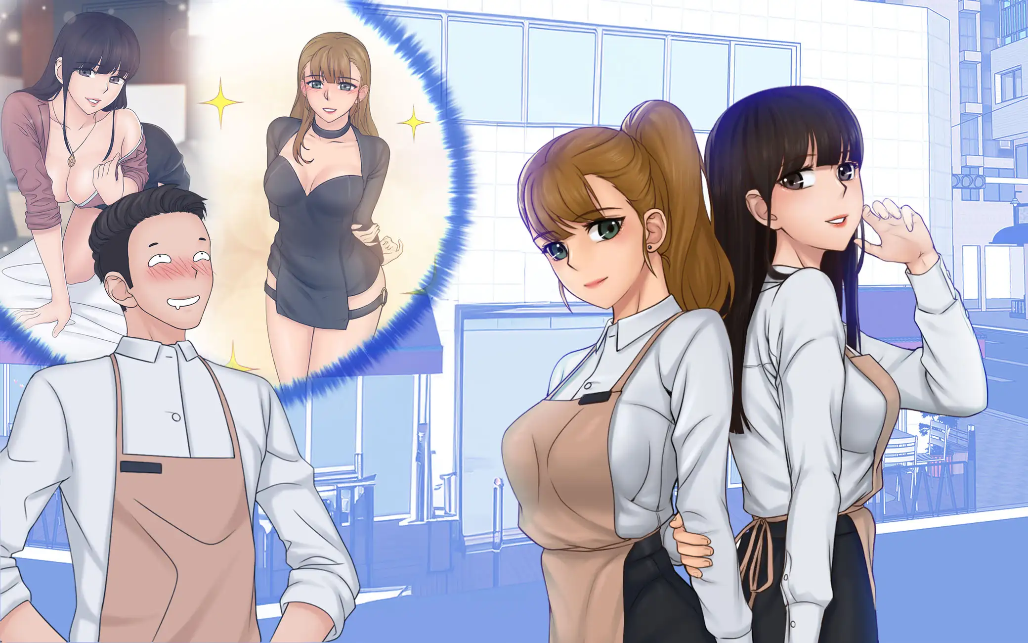 My Girlfriend and My Slave Comic | HoneyToon cover